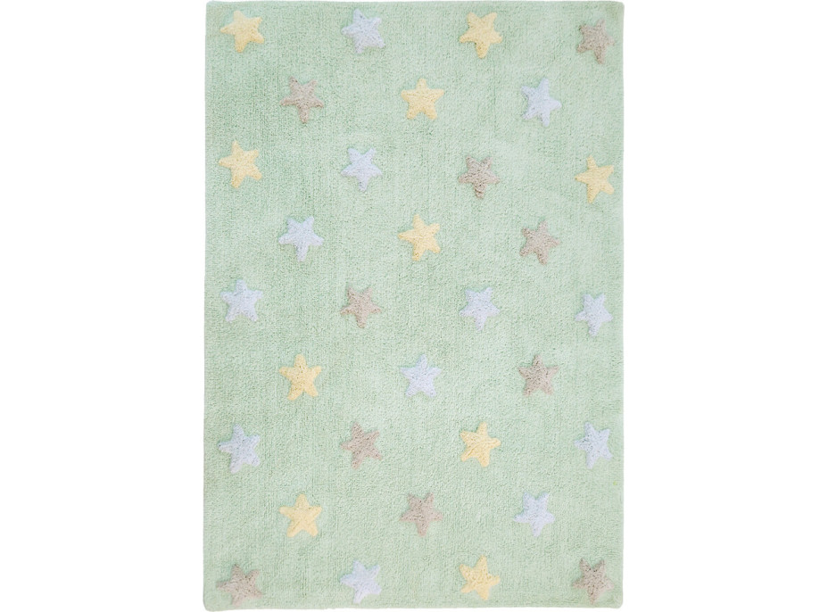 Ručne tkaný kusový koberec Tricolor Stars Soft Mint