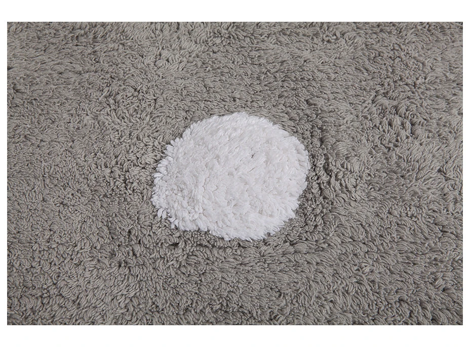 Ručne tkaný kusový koberec Polka Dots Grey-White