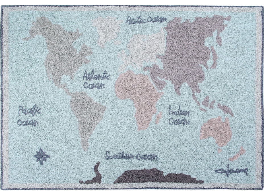 Ručne tkaný kusový koberec Vintage Map