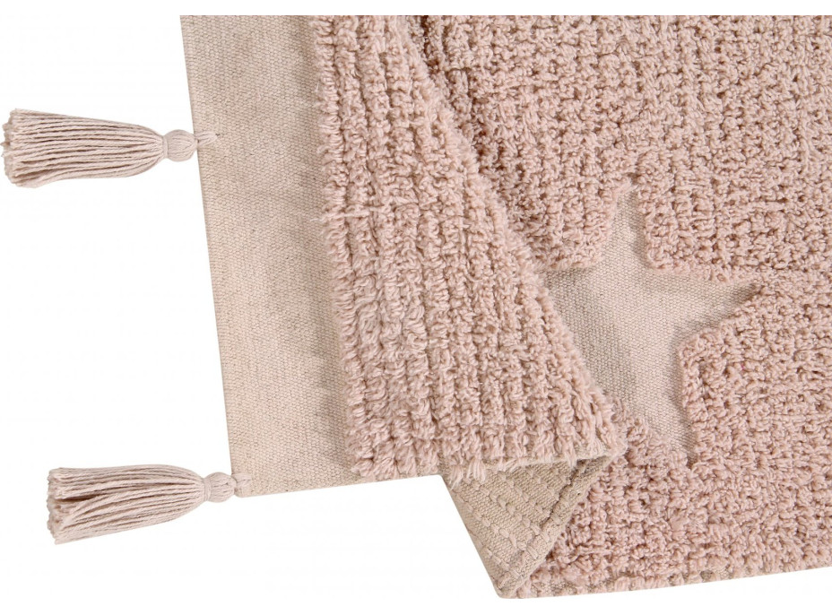 Ručne tkaný kusový koberec Hippy Stars Vintage Nude