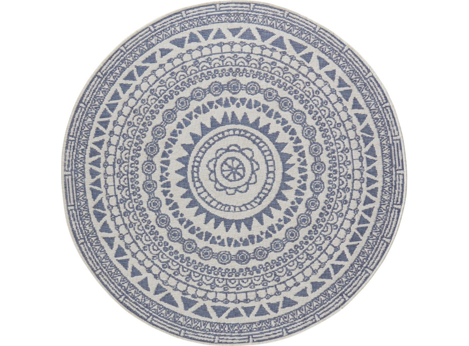 Kusový koberec Twin Supreme 103859 Blue/Cream kruh
