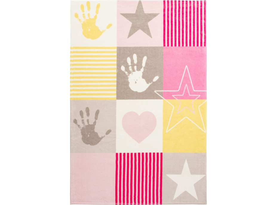 Detský kusový koberec Stars 411 pink