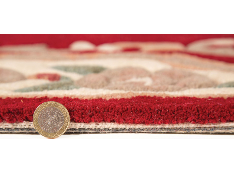 Ručne všívaný kusový koberec Lotus premium Red
