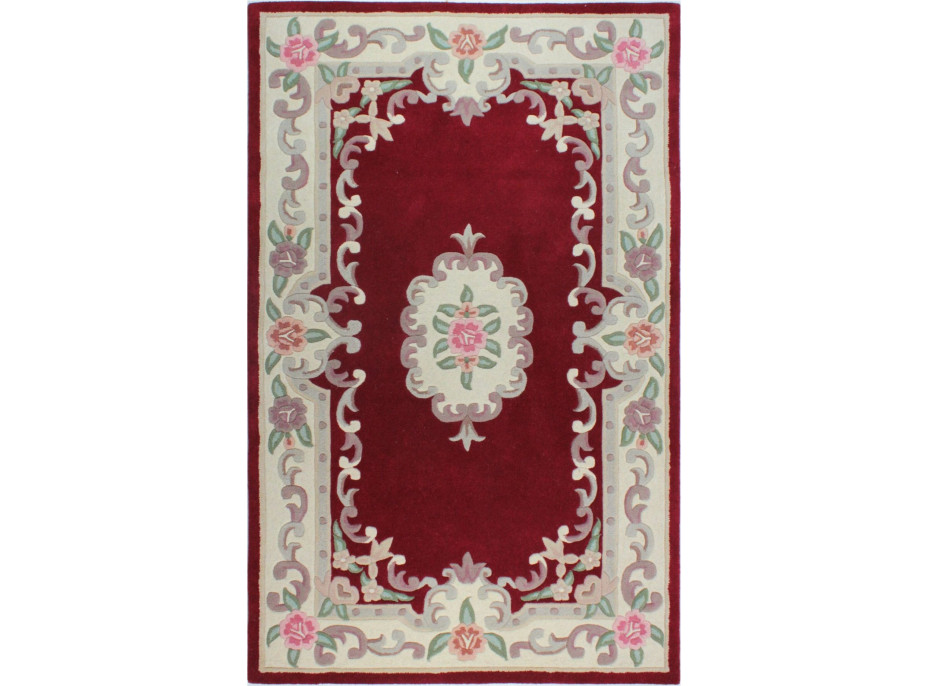 Ručne všívaný kusový koberec Lotus premium Red