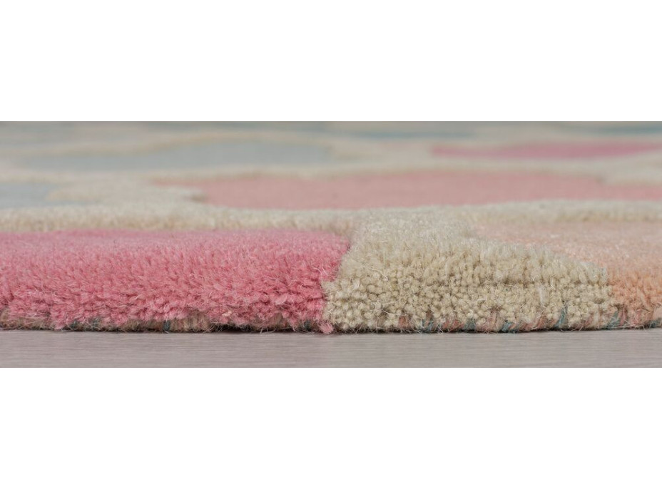 Ručne všívaný kusový koberec Illusion Rosella Pink/Blue