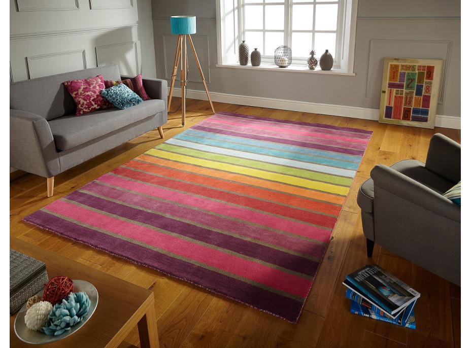 Ručne všívaný kusový koberec Illusion Candy Multi