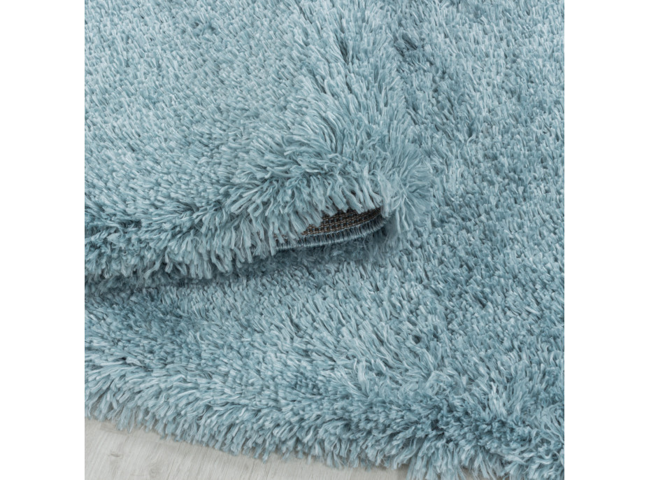 Kusový koberec Fluffy Shaggy 3500 blue circle