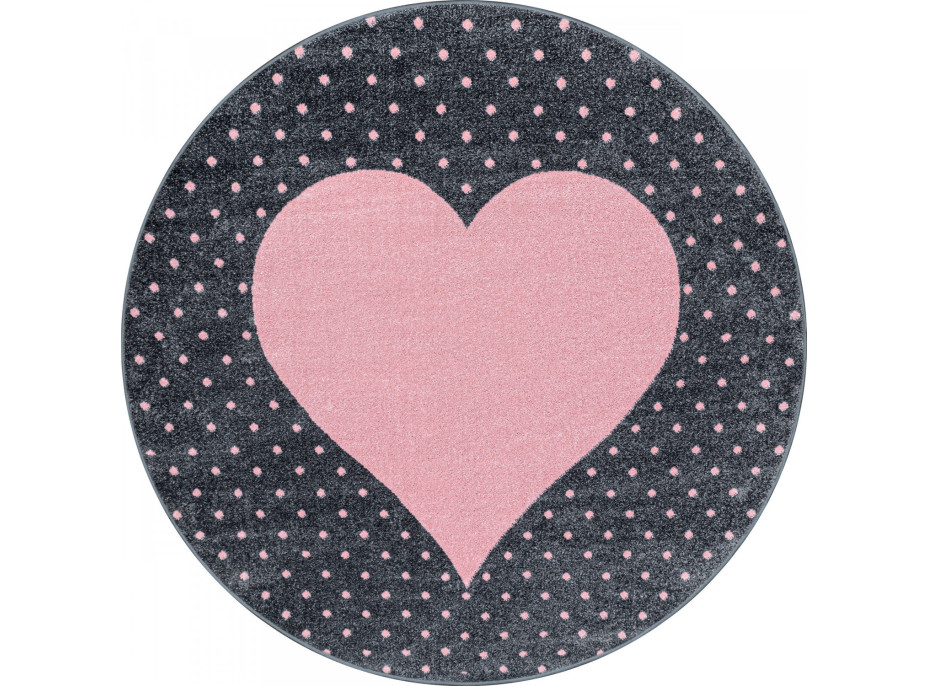 Detský kusový koberec Bambi 830 pink circle