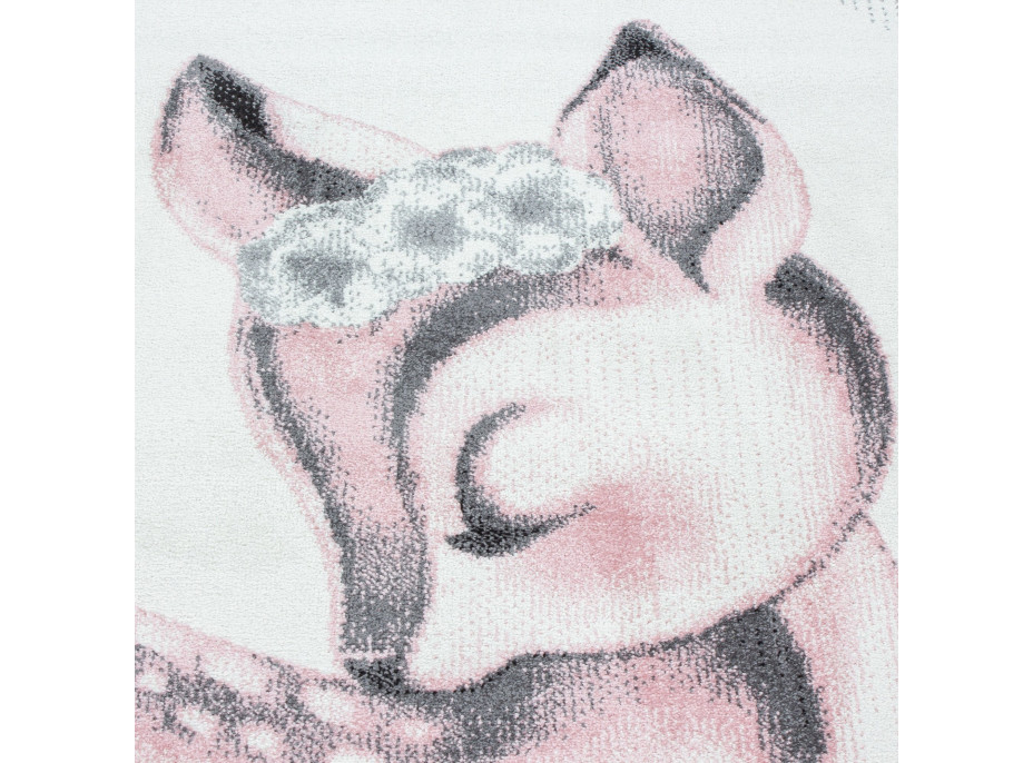 Detský kusový koberec Bambi 850 pink circle