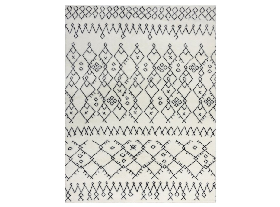 Kusový koberec Furber Adil Fur Berber Ivory/Black