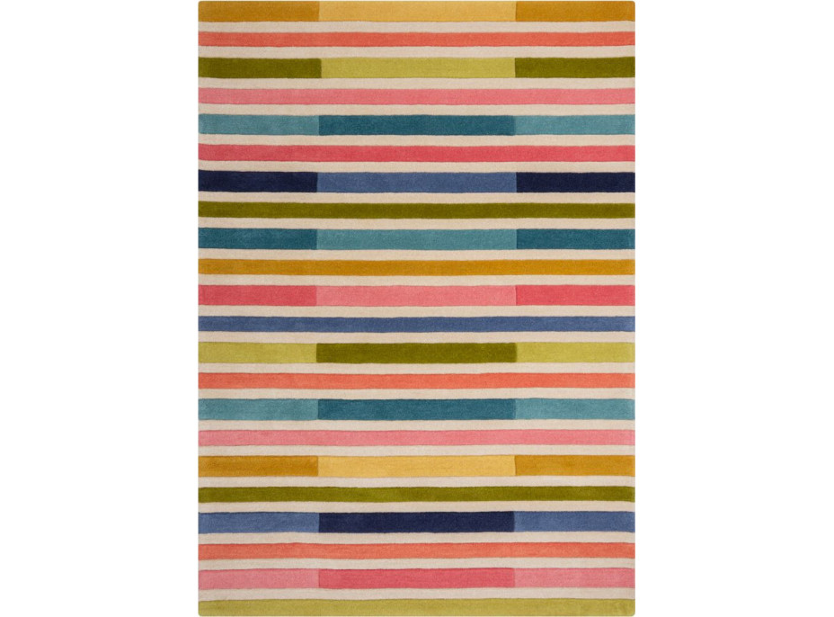 Ručne všívaný kusový koberec Illusion Piano Pink/Multi