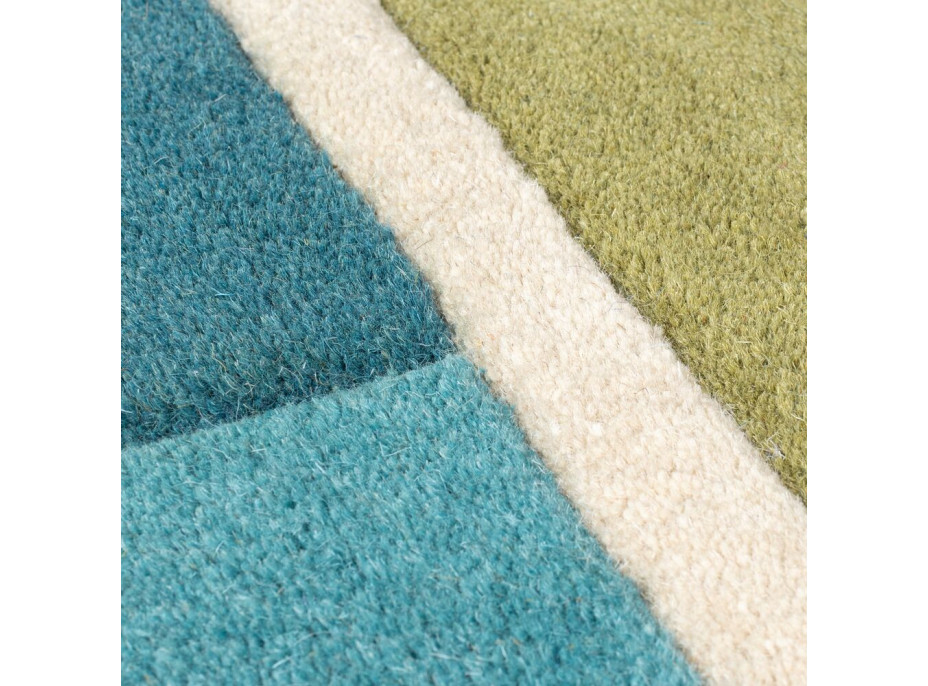 Ručne všívaný kusový koberec Illusion Piano Green/Multi