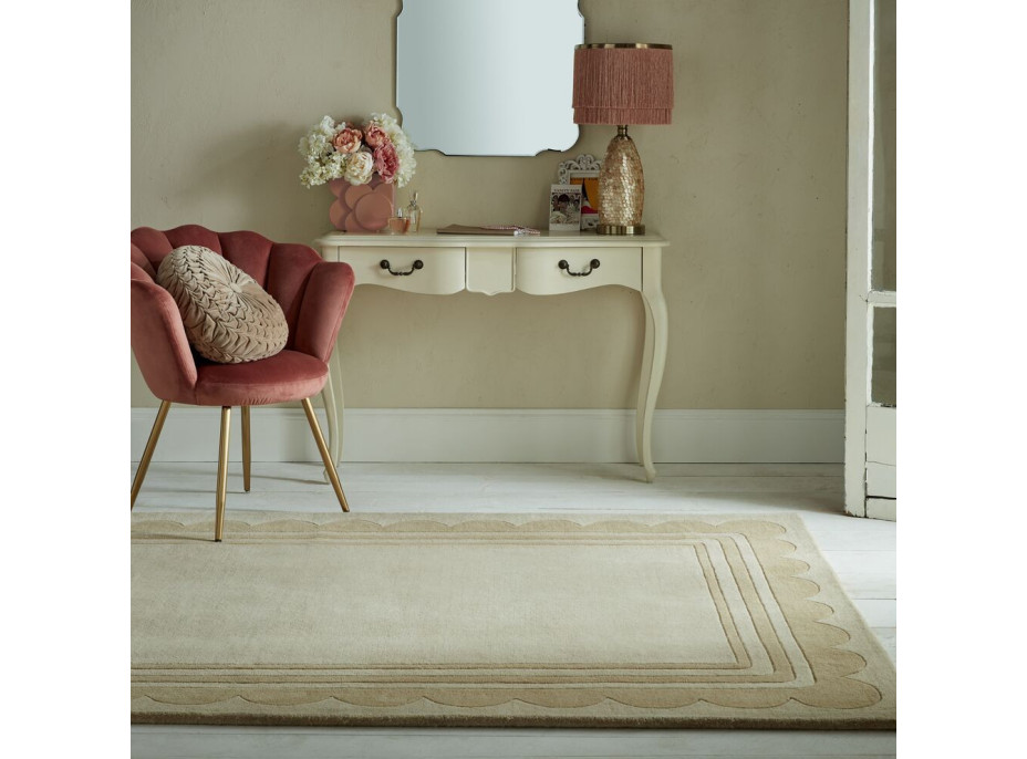 Ručne všívaný kusový koberec Lois Scallop Natural