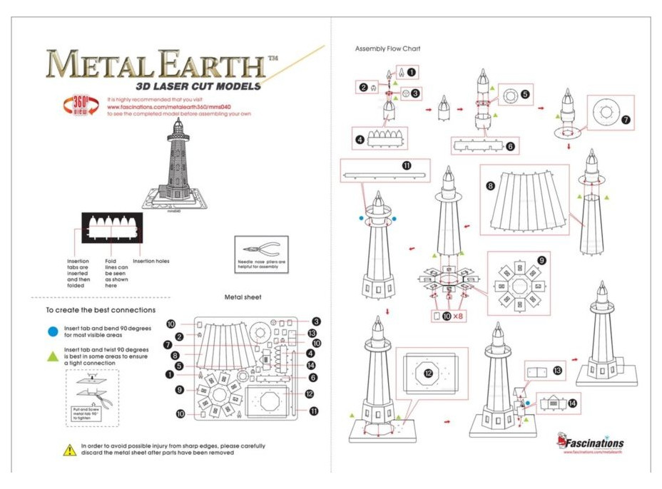 METAL EARTH 3D puzzle Maják