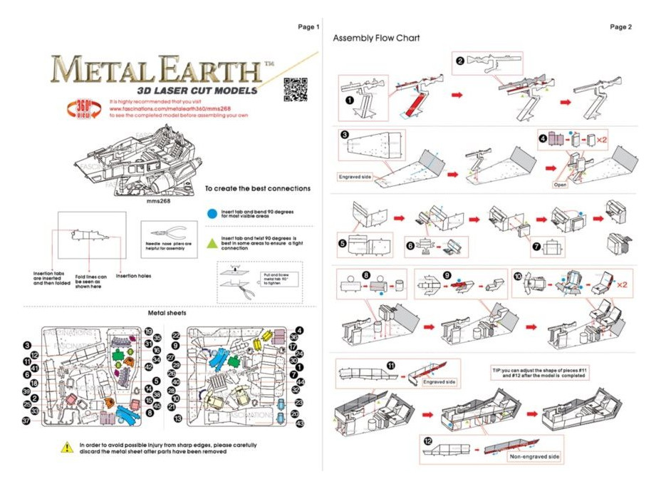 METAL EARTH 3D puzzle Star Wars: First Order Snowspeeder