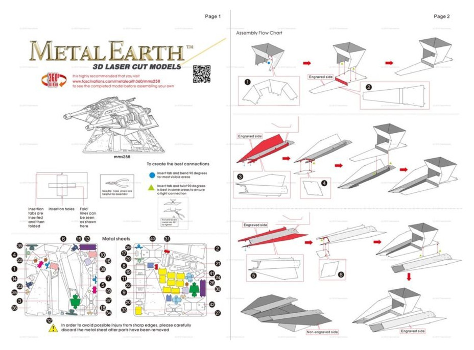METAL EARTH 3D puzzle Star Wars: Snowspeeder