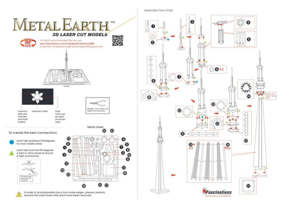 METAL EARTH 3D puzzle CN Tower