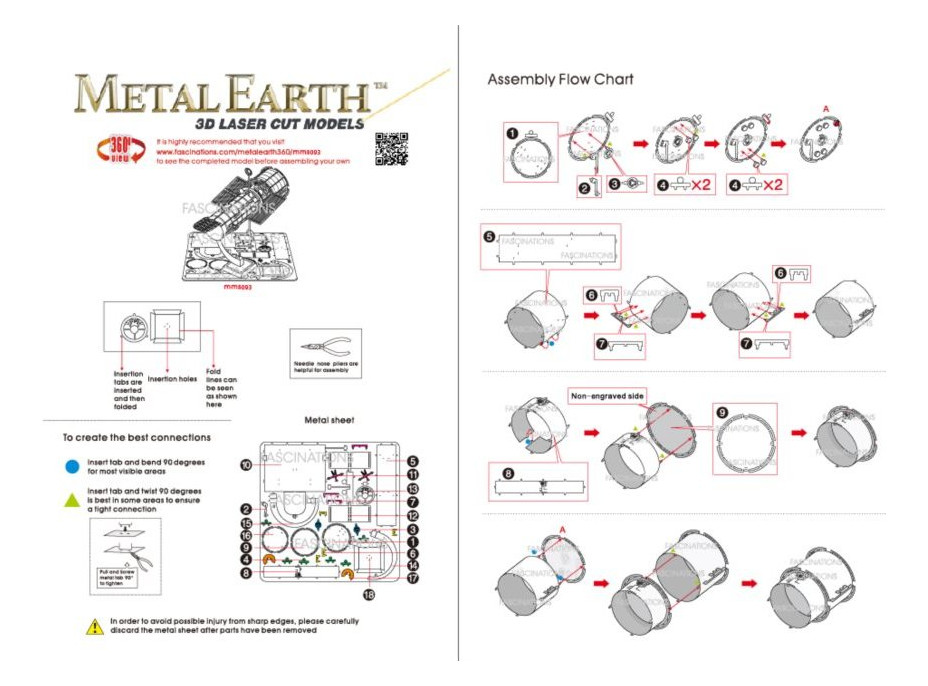 METAL EARTH 3D puzzle Hubbleov teleskop