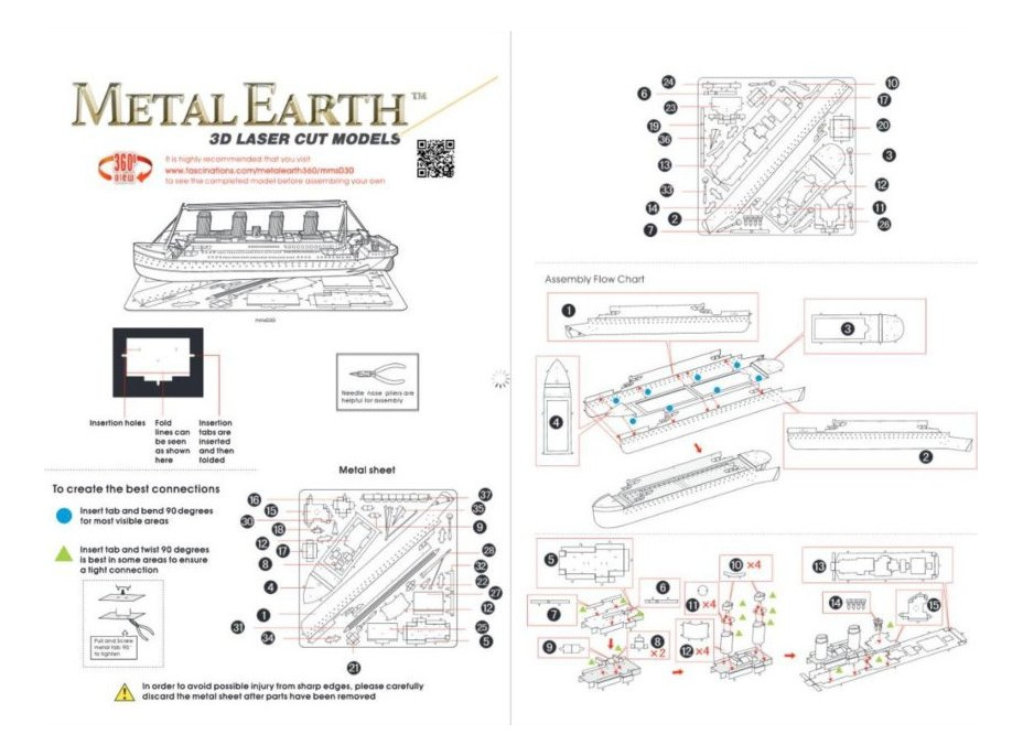 METAL EARTH 3D puzzle Titanic