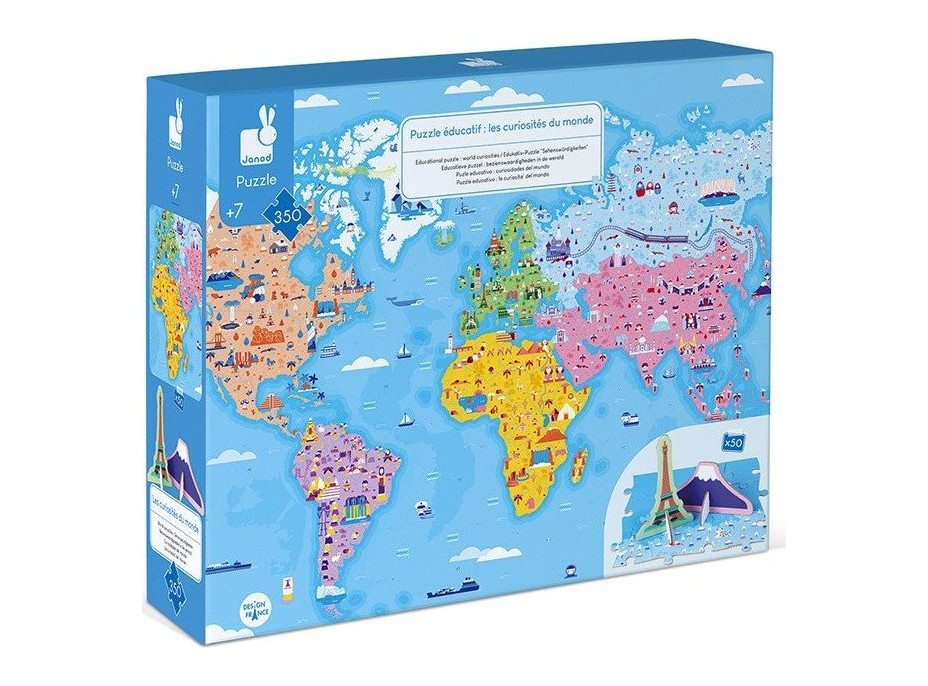 JANOD Vzdelávacie puzzle Zaujímavosti sveta 350 dielikov