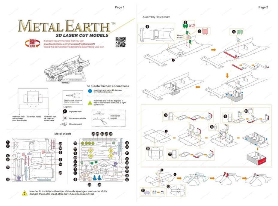 METAL EARTH 3D puzzle Batman: Batmobile (TV Series)