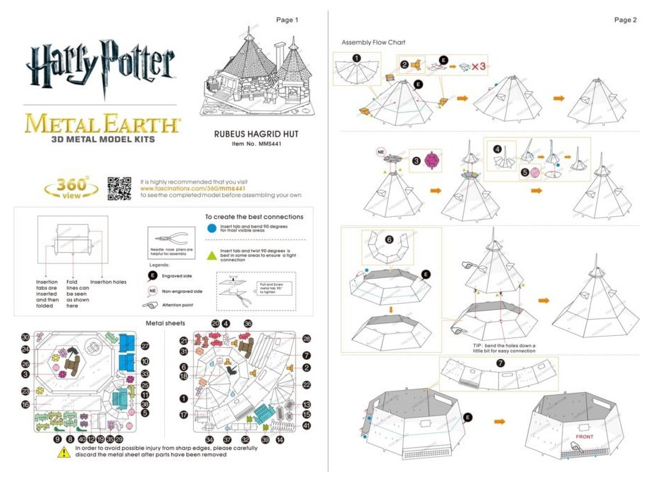 METAL EARTH 3D puzzle Harry Potter: Hagridova chyža