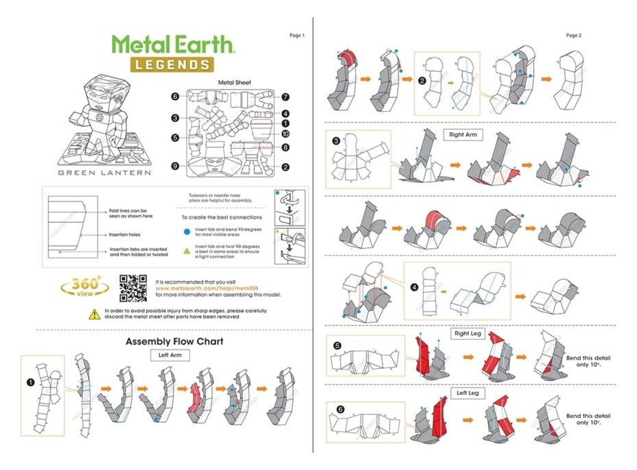 METAL EARTH 3D puzzle Justice League: Green Lantern figúrka