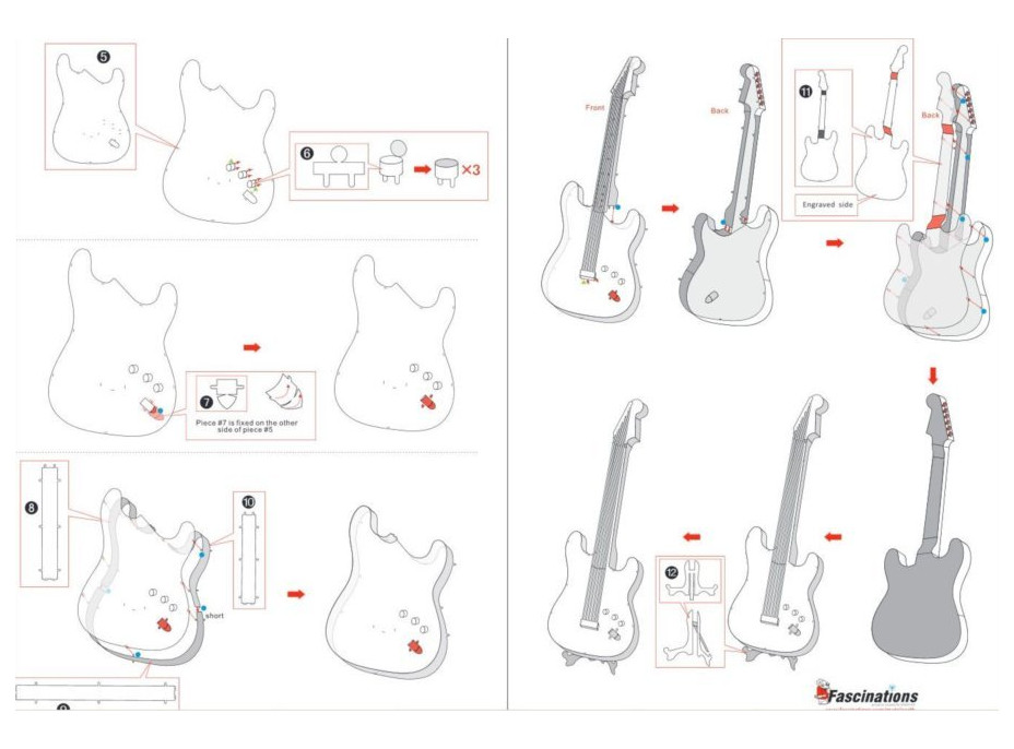 METAL EARTH 3D puzzle Elektrická gitara