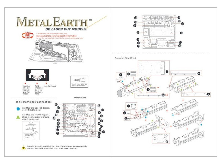 METAL EARTH 3D puzzle Parná lokomotíva