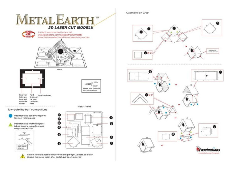 METAL EARTH 3D puzzle Vtáčia búdka