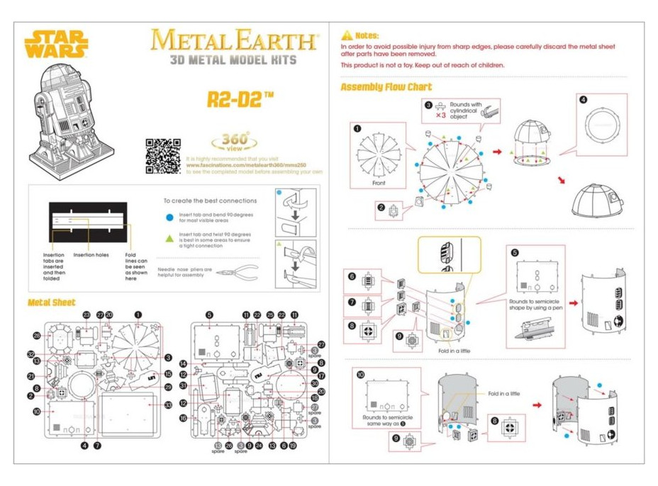 METAL EARTH 3D puzzle Star Wars: R2-D2