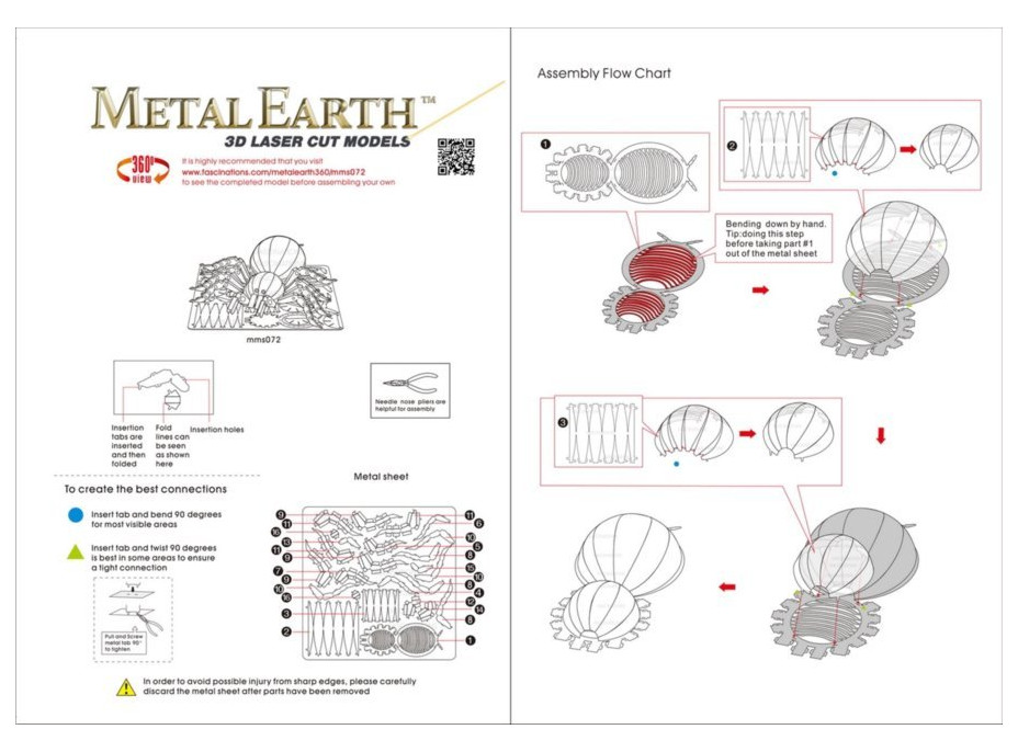 METAL EARTH 3D puzzle Tarantula