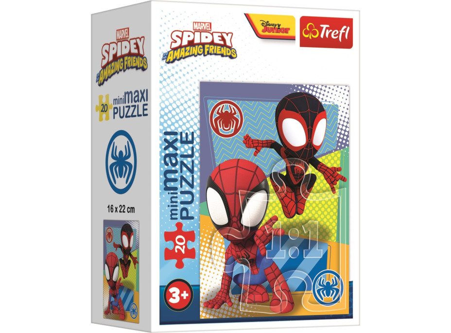 TREFL Displej Puzzle Spidey a jeho úžasní priatelia 20 dielikov (24 ks)