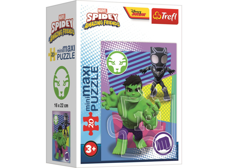 TREFL Displej Puzzle Spidey a jeho úžasní priatelia 20 dielikov (24 ks)