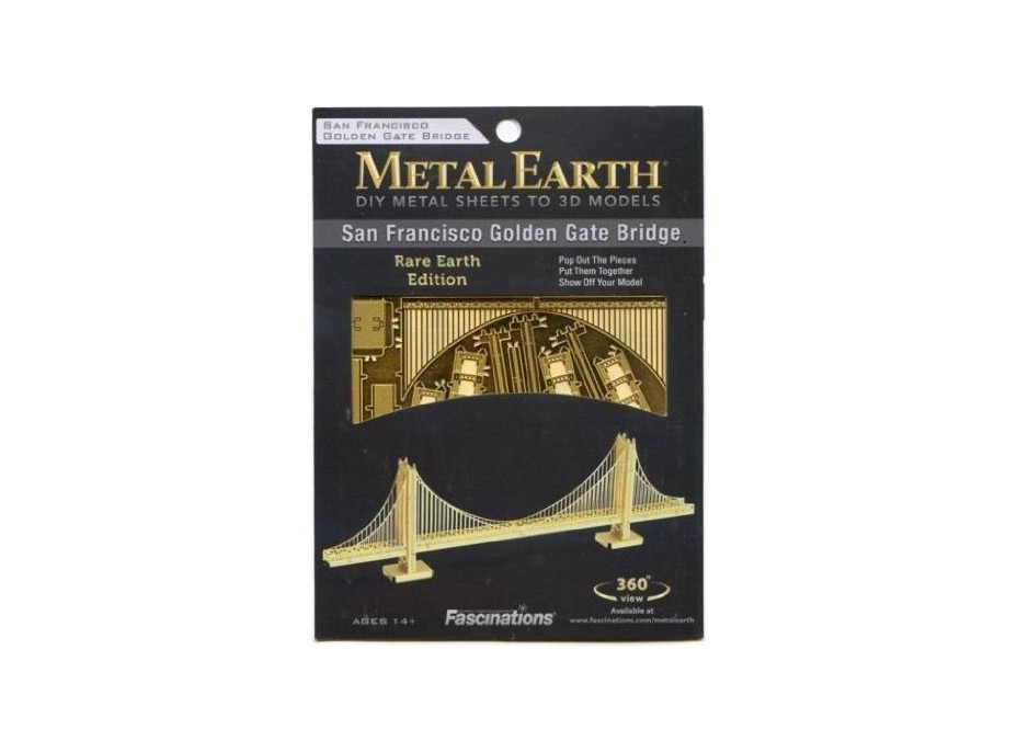 METAL EARTH 3D puzzle Most Golden Gate (zlatý)