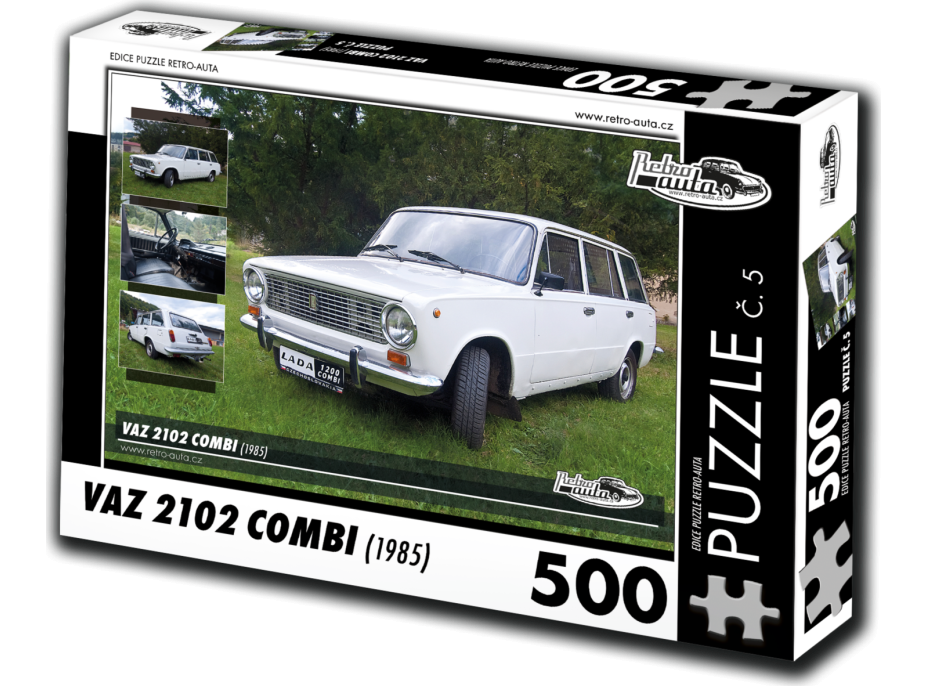 RETRO-AUTA Puzzle č. 5 VAZ 2102 Combi (1985) 500 dielikov