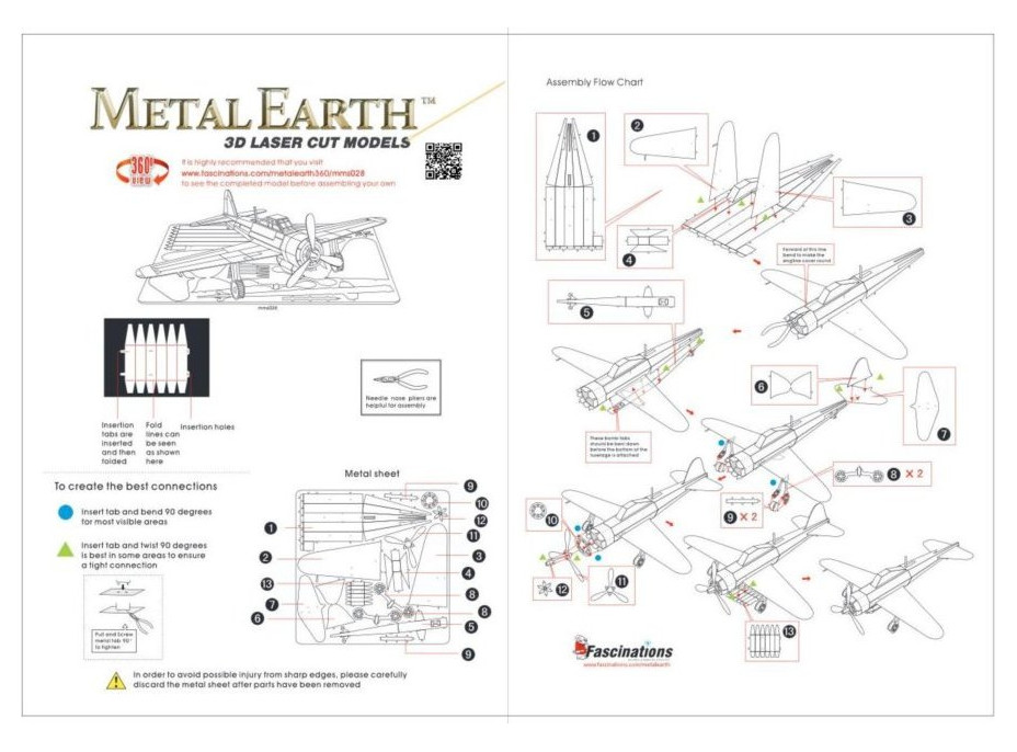 METAL EARTH 3D puzzle Stíhacie lietadlo Mitsubishi Zero