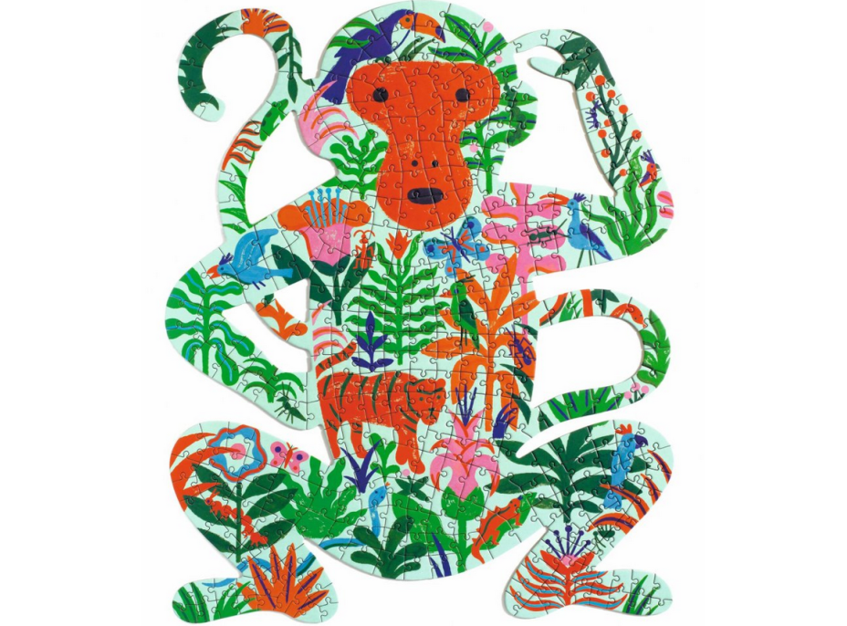 DJECO Tvarové puzzle Opice 350 dielikov