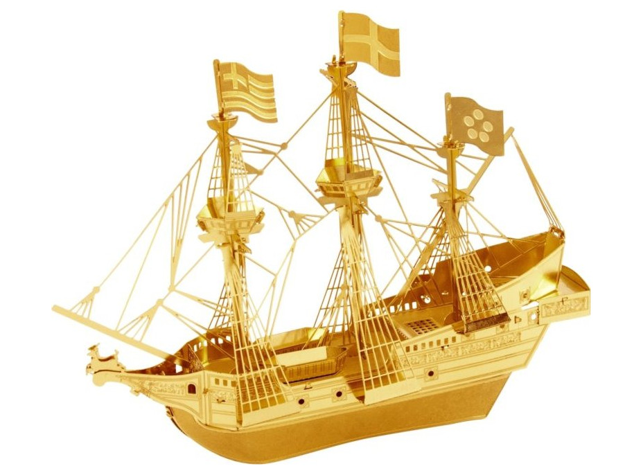 METAL EARTH 3D puzzle Loď Golden Hind (zlatá)