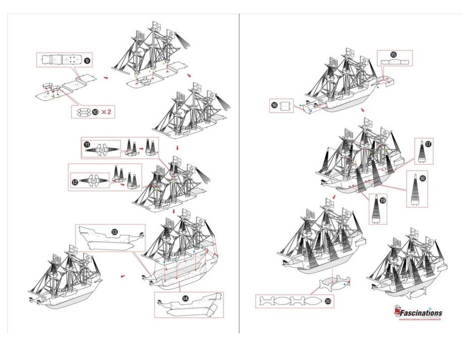 METAL EARTH 3D puzzle Loď Golden Hind (zlatá)