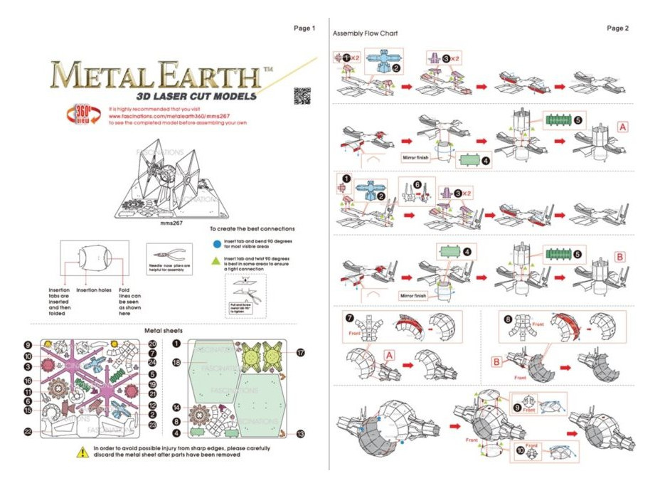 METAL EARTH 3D puzzle Star Wars: Special Forces Tie Fighter