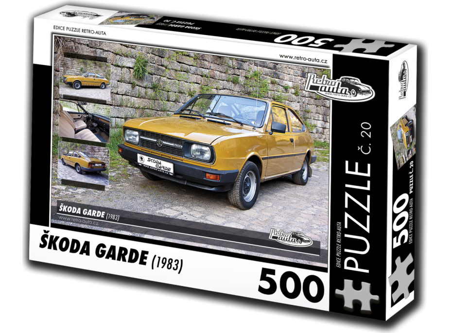 RETRO-AUTA Puzzle č. 20 Škoda Garde (1983) 500 dielikov