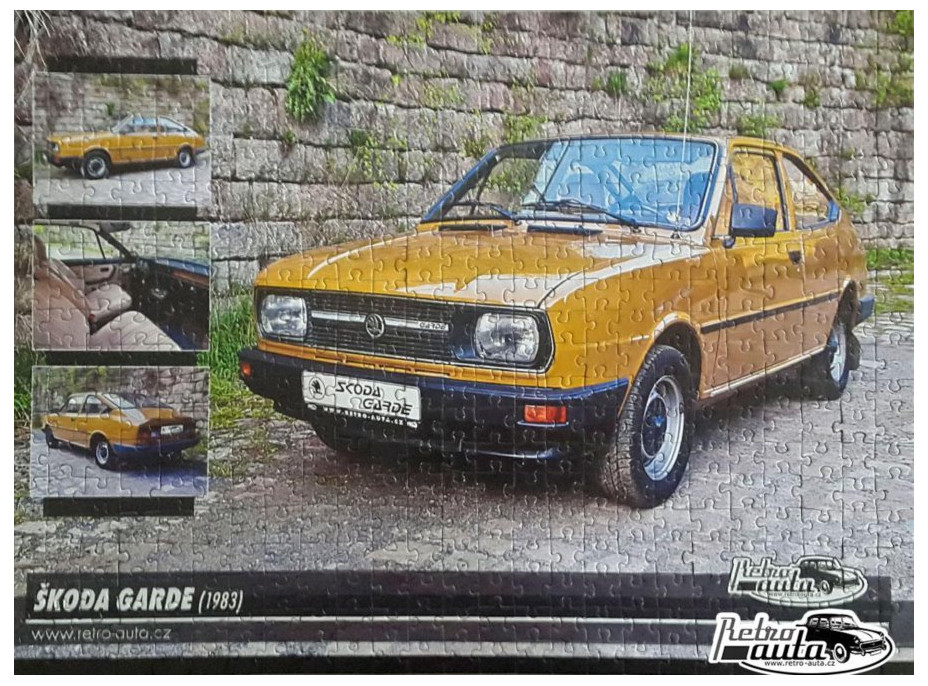 RETRO-AUTA Puzzle č. 20 Škoda Garde (1983) 500 dielikov