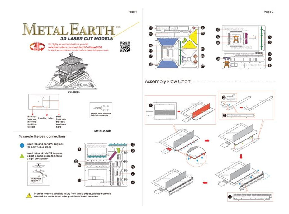 METAL EARTH 3D puzzle Chrám Kinkaku-ju (zlatý)