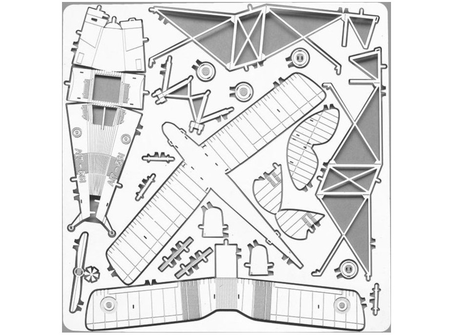 METAL EARTH 3D puzzle Lietadlo de Havilland Tiger Moth