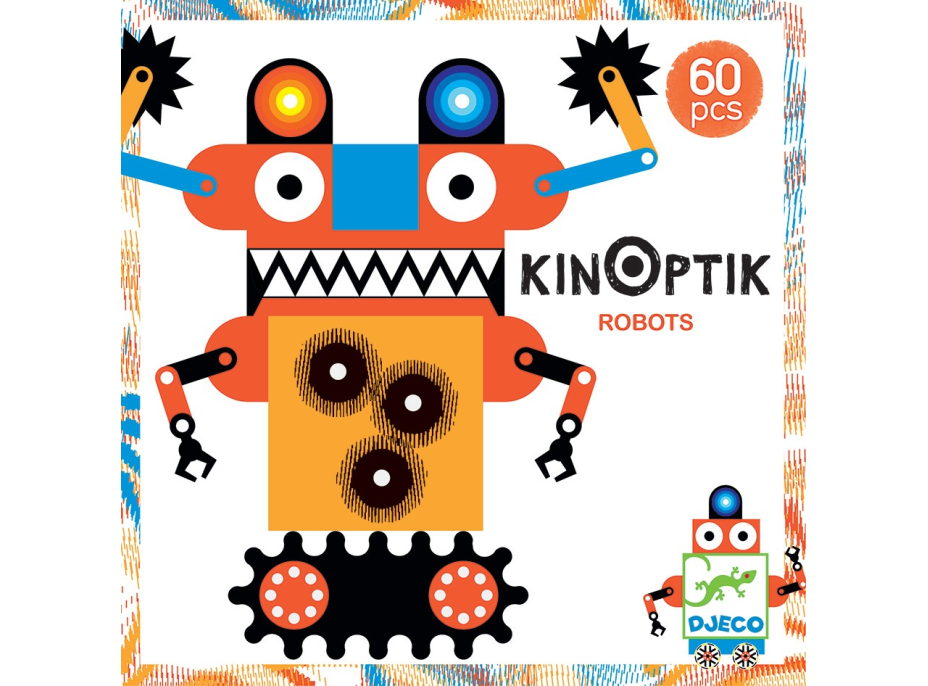 DJECO Magnetické puzzle Kinoptik Roboti