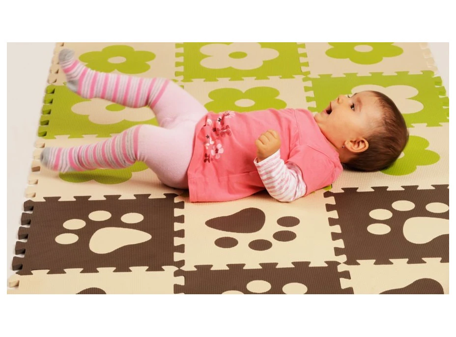 Penové BABY puzzle Hnedé labky H (29,5x29,5)