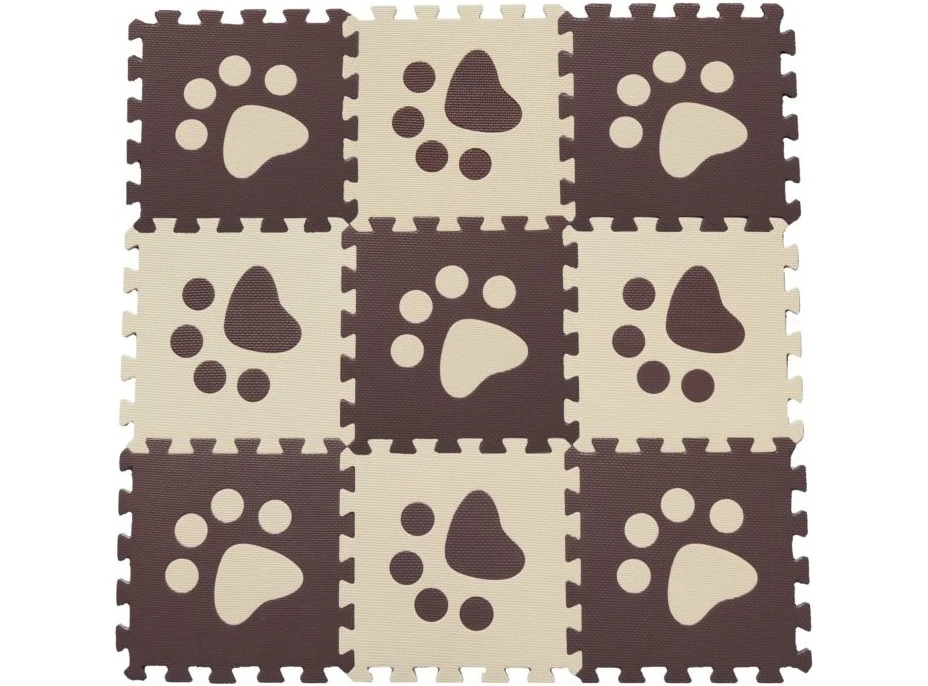 Penové BABY puzzle Hnedé labky H (29,5x29,5)