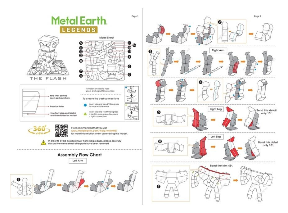 METAL EARTH 3D puzzle Justice League: The Flash figúrka