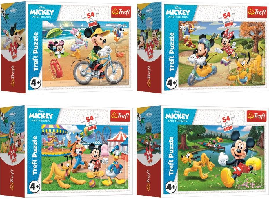 TREFL Displej Puzzle Mickey Mouse: Kúzelný deň 54 dielikov (40 ks)